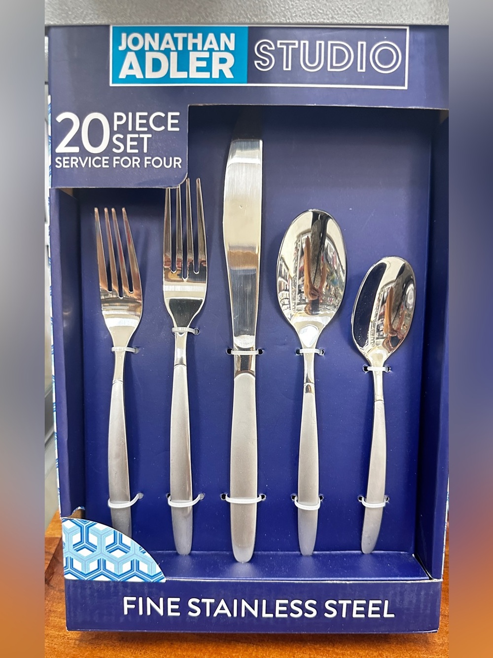 Jonathan Adler Silver Stainless Steel 20-Piece Flatware Set